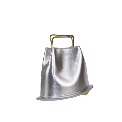 Fashionable Purses for Woman Silver Top-Handle Bags Hat Shape Handbags for Woman Shoulder Bags Evening Bags Luxury Designers