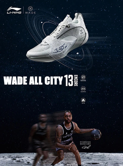 Li-Ning Men's WADE ALL CITY 13 ENCORE Professional Basketball shoes BOOM Cushion LiNing Balanced Competition Sneakers ABAV043