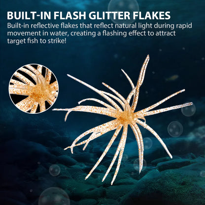 TREHOOK TPE Sea Urchin Soft Fishing Lure 9cm 4g 11cm 9g Silicone Bait for Bream Bass Pike Tilapia Winter Fishing