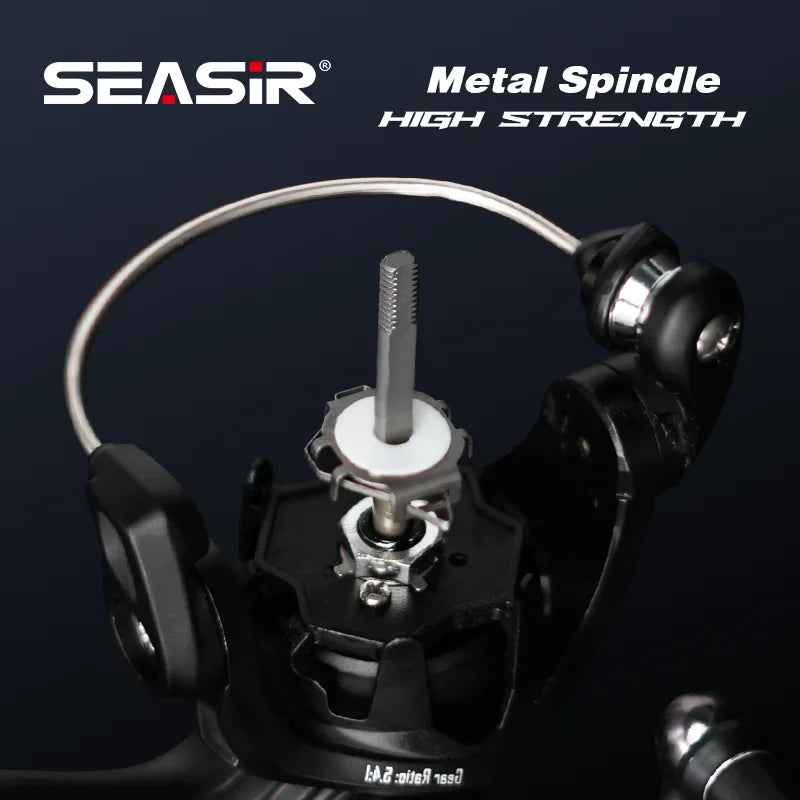 SEASIR Stream Spinning Reel 139g Ultralight Carbon Washers Max Drag 6Kg 5+1BB 5.4:1 Gear Ratio Fishing Wheel