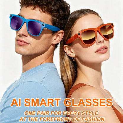 Smart Glasses 8K HD AI Photography Recording Intelligent Object Recognition 290mAh Battery Bluetooth Voice Assistant Unisex