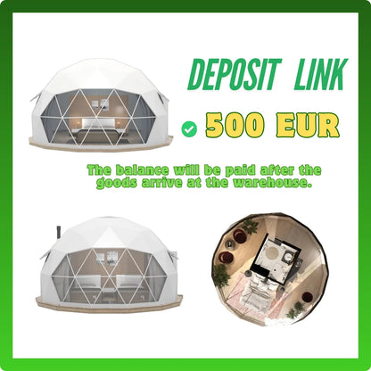 6M Durability Geodesic Dome PVC Tent Spherical Tent Hotel Resort Outdoor Luxury Glamping Dome Starry Tent for Outdoor Living
