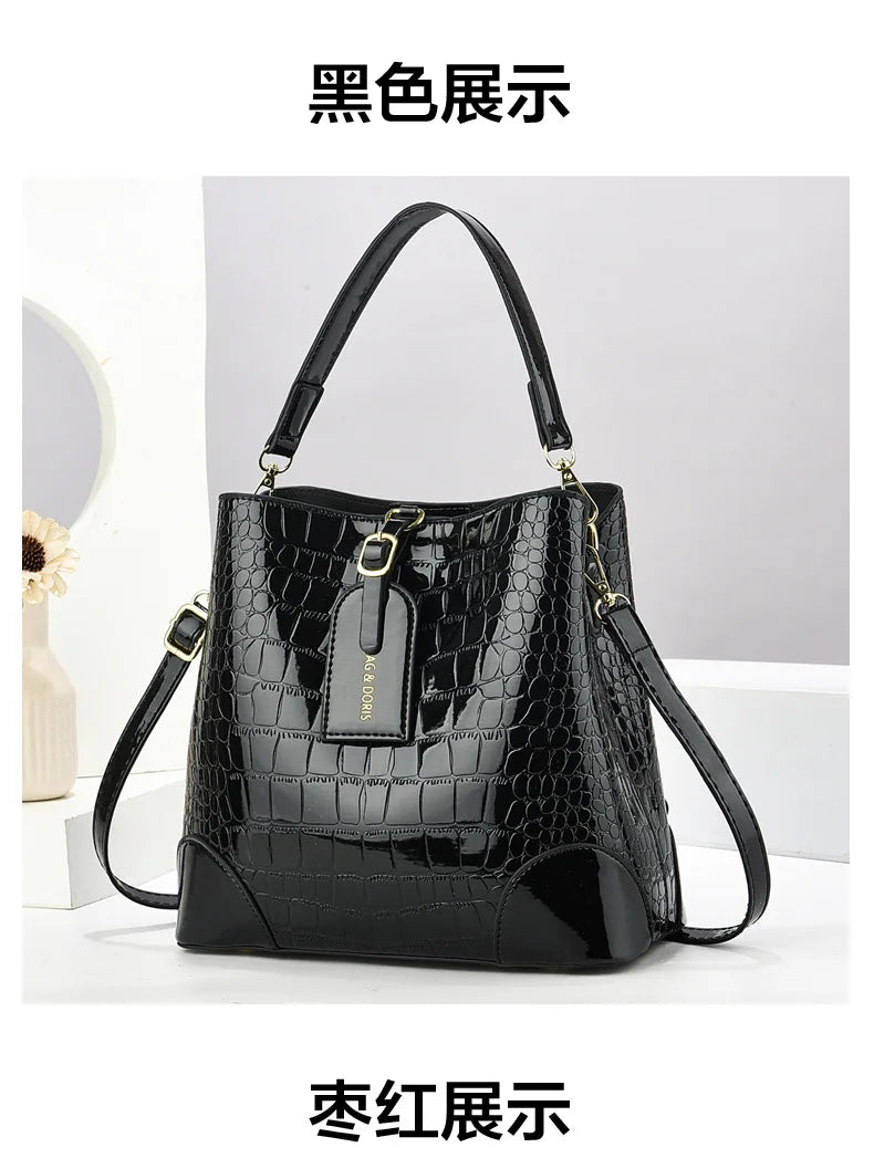 Retro PU Leather Purses and Handbags 2025 Shoudler Bags for Women Luxury Designer Women Crossbody Bucket Bag Sac A Main