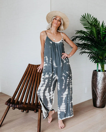 Women's Jumpsuit 2023 New Women's Clothing Wholesale Russian European and American Suspender Sexy Wide Leg Pants