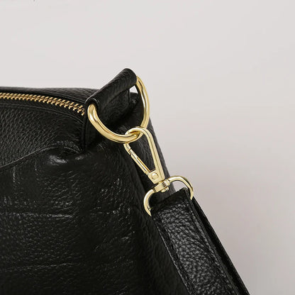 100% Genuine Cowhide Crocod Pattern Luxury Shoulder Bags For Women Designer Solid Color Soft Crossbody Bag Handbags Purses Sac