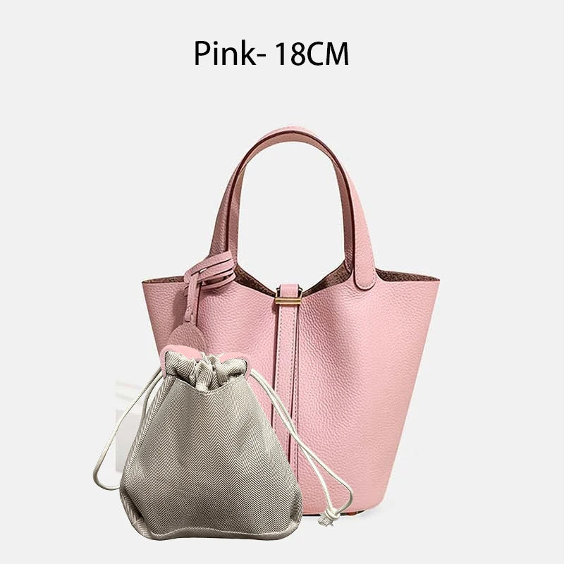 Women Bags Handbags Bucket Bag 18/22 Big Small Fashion Tote Bag Genuine Leather Luxury Quality Designers Lady Hand Bags