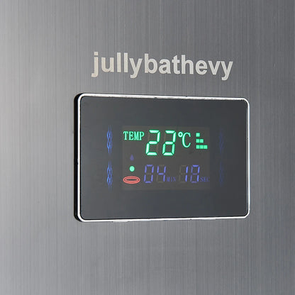 LED Shower Panel Tower System Rain Waterfall Shower Column With SPA Massage Temperature Screen athtub Water Mixer Tap Faucet Set