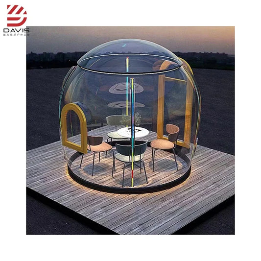 Outdoor Customized All Weather Geodesic Dome Tent for Camping Site Hotel Resort Home Sunroom