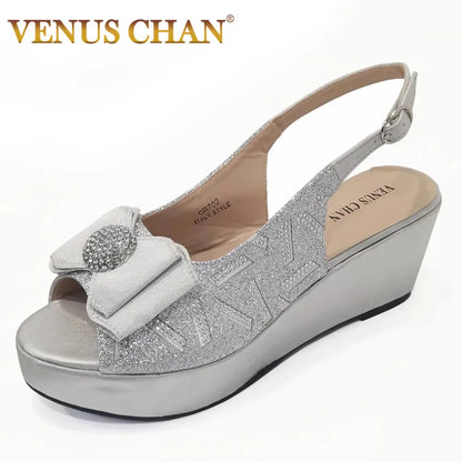 Sandals Woman Summer 2024 New Arrival Specially Designed Black African Women's Round Toe High Heels Suitable for Wedding Party