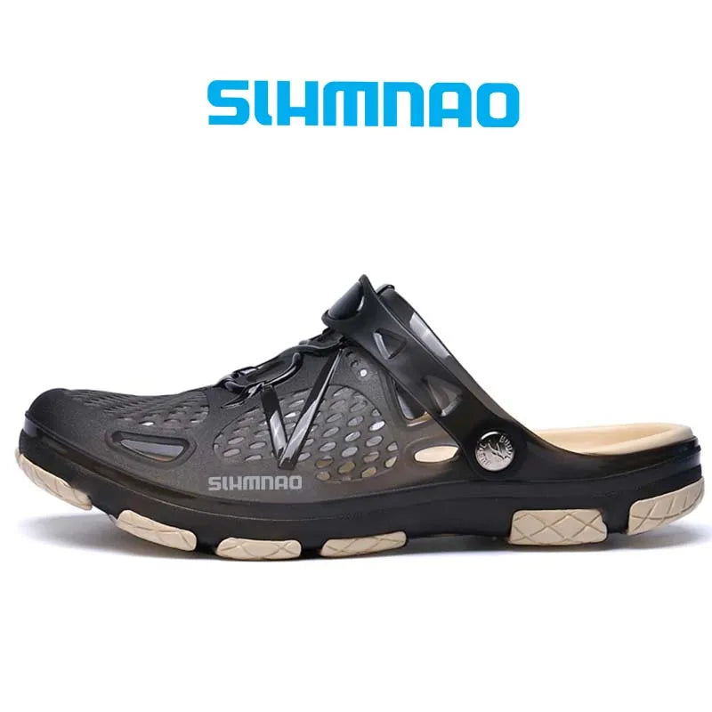 2025 Men's Summer Outdoor Fishing Shoes, Anti Slip Lightweight Casual Beach Sandals, Durable Thick Soled Shoes for Home Use
