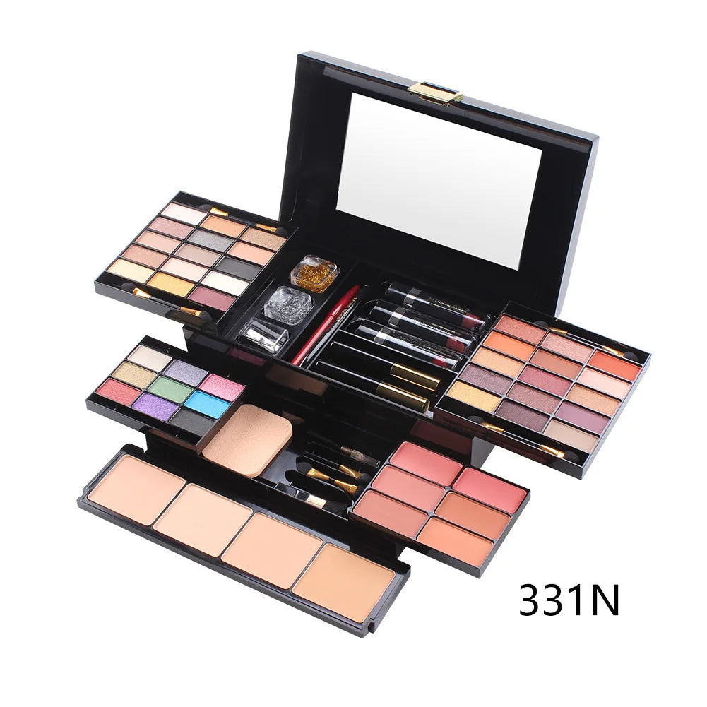 Professional Makeup Set Box Matte Glitter Eyeshadow Foundation Powder Kit Blush Women Multi-functional Palette Cosmetic Case