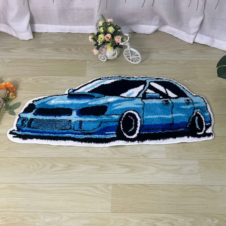 Fashion Racing Car Rugs Soft Tufting Sports Car Carpet Living Room Bedroom Home Decor Non-slip Floor Mat Bedside Pad Dropship