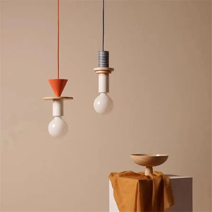 Nordic Lamp Wood LED Pendant Lights Kitchen Home Decor Hanglamp Restaurant Ceiling Chandelier Luminaire Bedroom Light Fixture