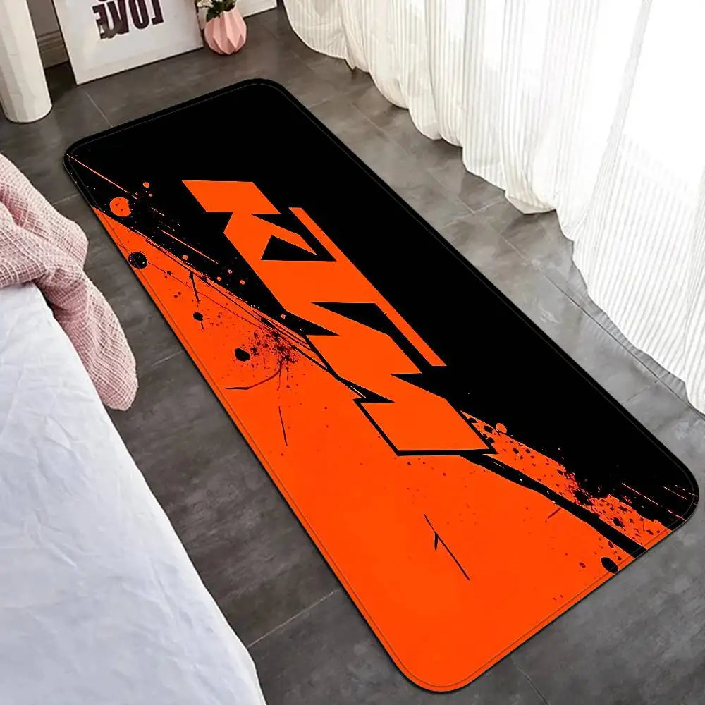 K-KTM Logo Hallway Carpet Washable Non-Slip Living Room Sofa Chairs Area Mat Kitchen Doormat Area Rug