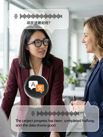 Smart AI Glasses 4K Camera AI Translation 8MP Video Recording Bluetooth Call Music Photo Outdoor Sports Driving Smart Eyewear