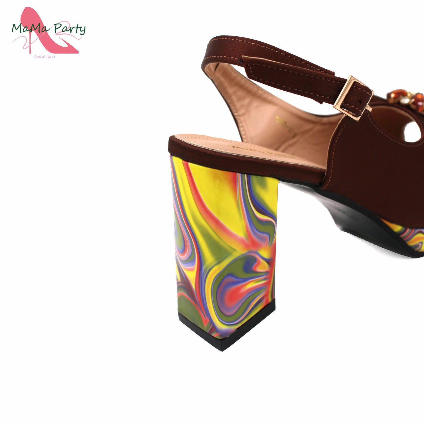2024 New Design Italian Women Shoes and Bag to Match in Super High Heels in Yellow African Ladies Sandals for Wedding Party