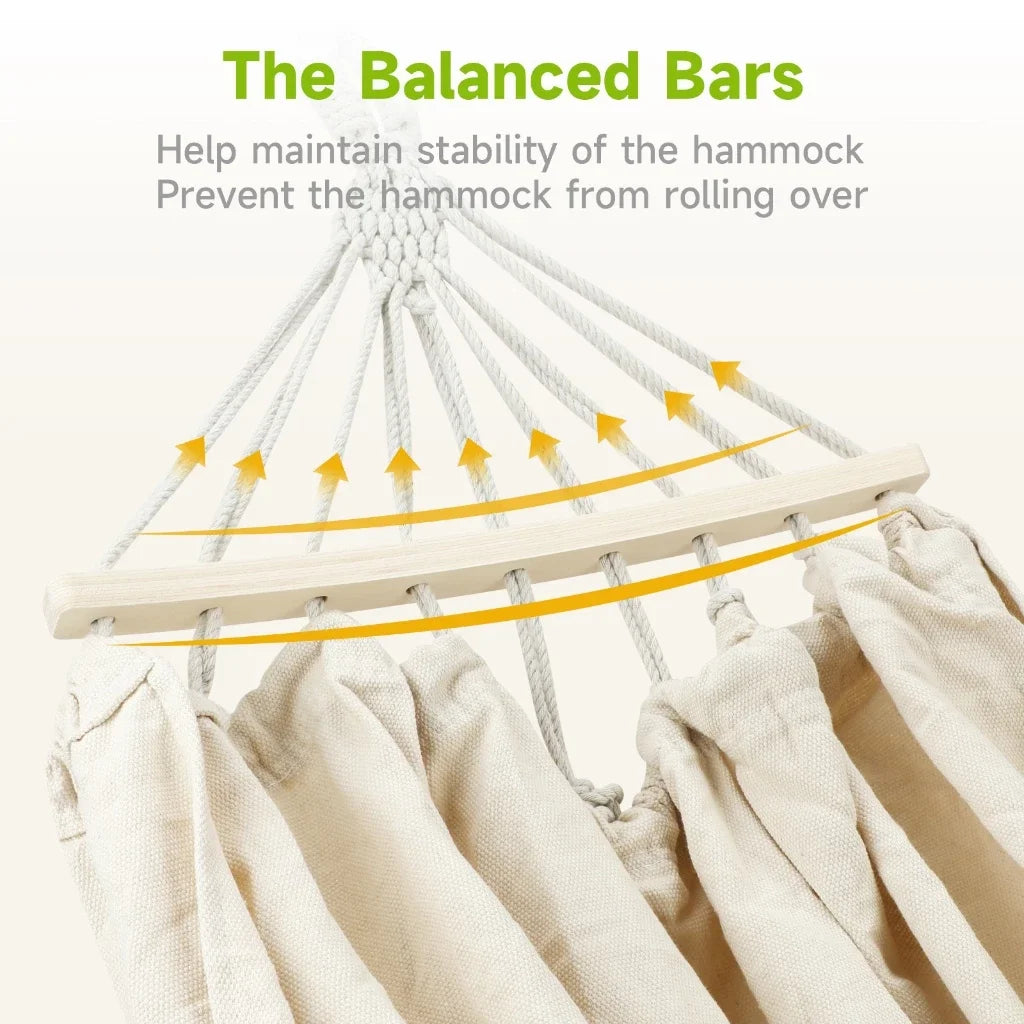 Hammock Chair Swing Camping Hammock Thickened Durable Fabric Canvas Single Hammocks Travel Swing Hanging Bed Outdoor Hammock
