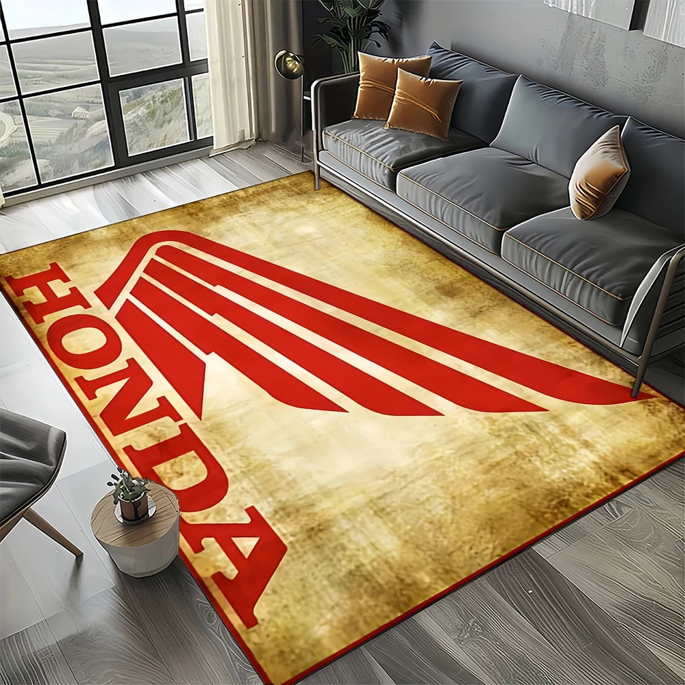 Racing Car H-HONDA HRC Motorcycle Carpet Rug for Living Room Bedroom Home Sofa Decoration,Kids Area Rug Non-slip Floor Mat Gift