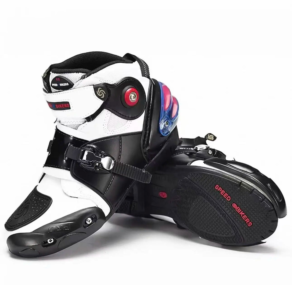 Men Women Motorcycle Boots Microfiber Leather Motorbike Riding Shoes, Anticollision Ankle Protective Moto Racing Short Boot A004