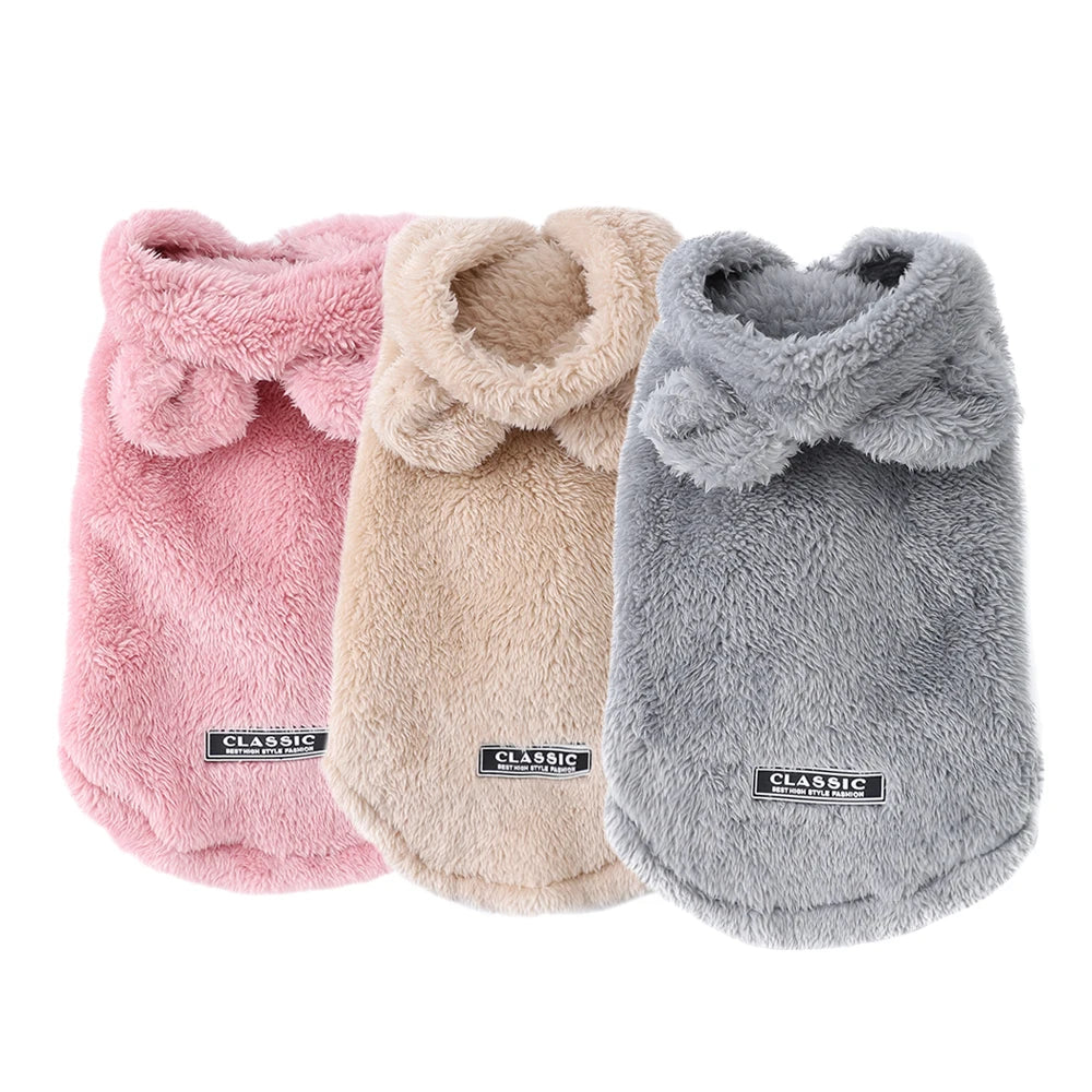 Pet Cats Coat Hoodie For Small Medium Dogs Winter Warm Fleece Puppy Kitten Clothes Jacket Cozy Cute Sphynx Cat Sweater Apparel