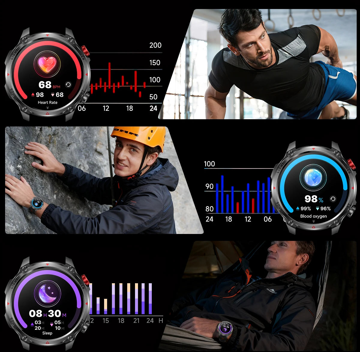 2026 T-Rex3 Ultra 1100mAh Battery Smart Watch GPS Track Compass IP69K Waterproof Sports tracker Outdoors Military Smartwatches
