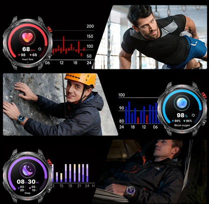 2026 T-Rex3 Ultra 1100mAh Battery Smart Watch GPS Track Compass IP69K Waterproof Sports tracker Outdoors Military Smartwatches