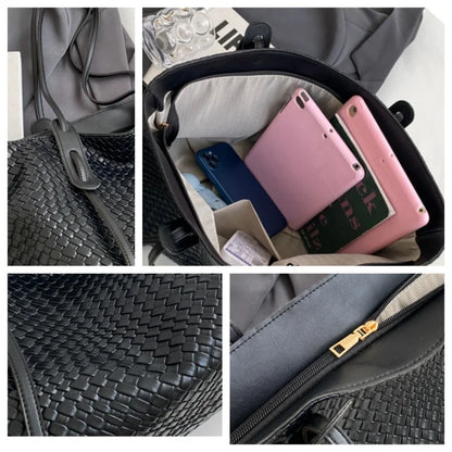 Autumn and Winter Trendy Vintage Rhombic Woven Shoulder Bags Large Capacity Underarm Bag Daily Commuting Bag Casual Handbags