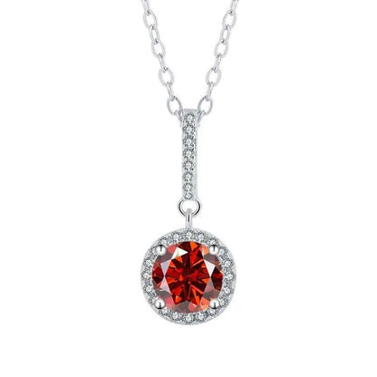 TY D VVS1 Moissanite Pandent Necklace GRA Certified 0.5-2ct Lab Diamond s925 Sterling Silver Dainty Necklaces for Women