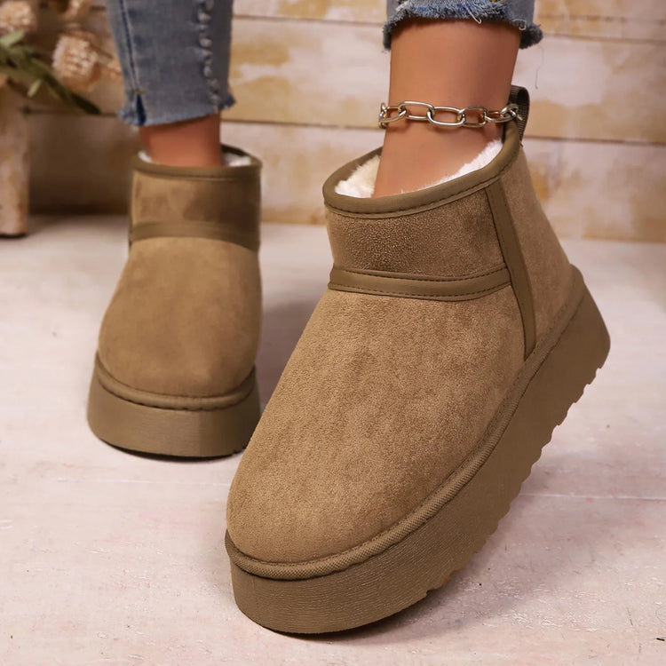 Real Sheepskin Wool Low-cut Warm Comfortable Shoes Women Fashion Short Shoes 2025 New Winter Warm Boots Fur Ladies Snow Boots