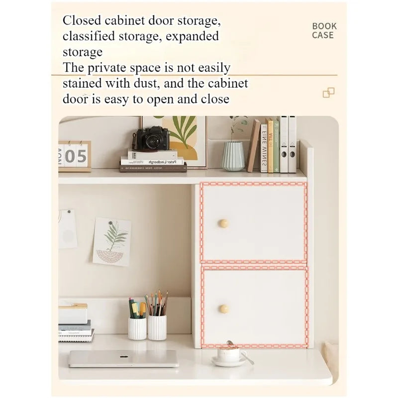 Home Desk Bookcase Integrated Simple Desktop Student Study Table Bedroom Dresser Locker Computer Desk