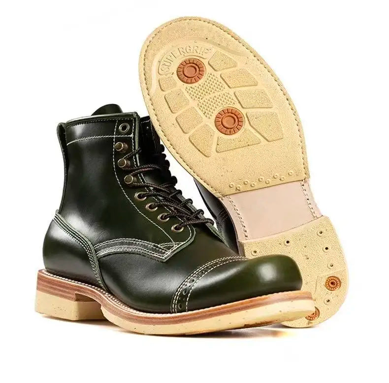 Hand Welt Goodyear Autumn/winter British Calf Leather Men Ankle Boot Lace-up Man Hot Trend Top Fashion Outdoor Climbing Boots
