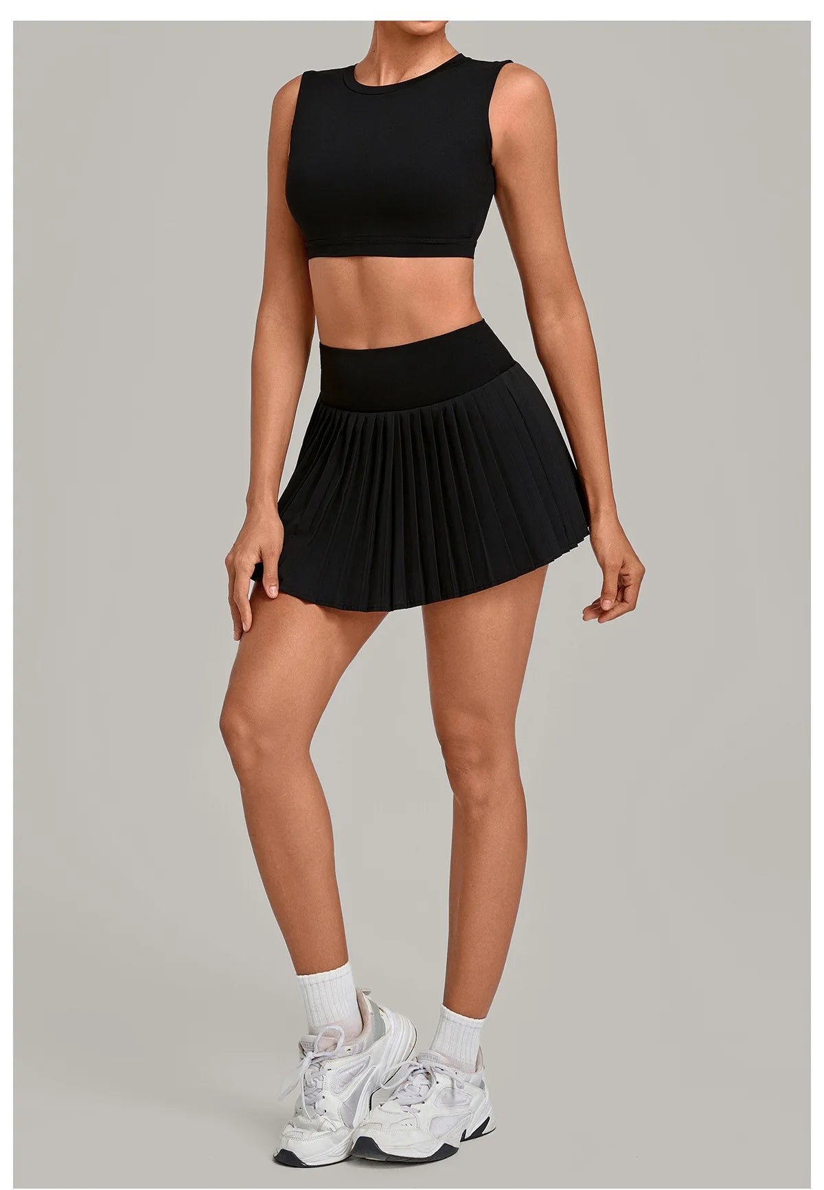 2 Pieces Yoga Set Women's Tracksuit Sexy Sports Bra High Waist Sports Short Skirt Gym Fitness Sleeveless Workout Suit Sportswear