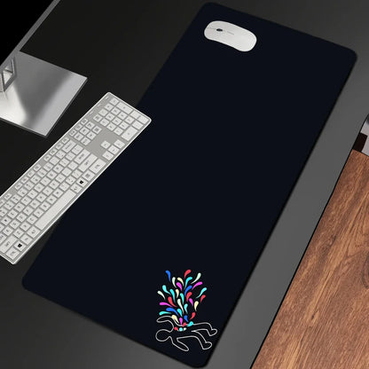 Xxl Mouse Pad Dualshot 2 Black Deskmat Playmat Laptop Anime Gaming Keyboard Rubber Pad on The Table Mouse Mat Pc Carpet
