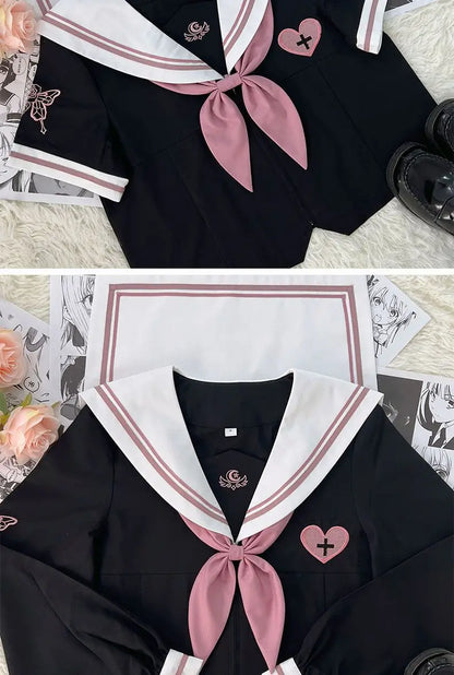 JK Korean uniform suit Japanese student pleated skirt college style school outfits women Sailor outfit cosplay uniform japanese