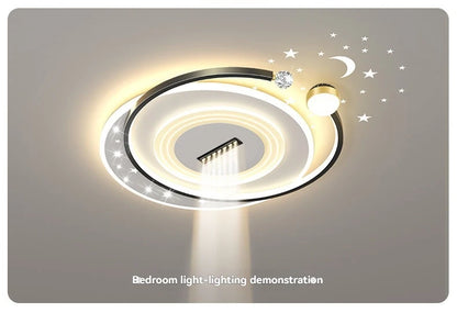 LED Ceiling Light with Spotlights Dimmable Remote Control Modern Living Room Lamp Fandelier Chandelier Smart Lighting