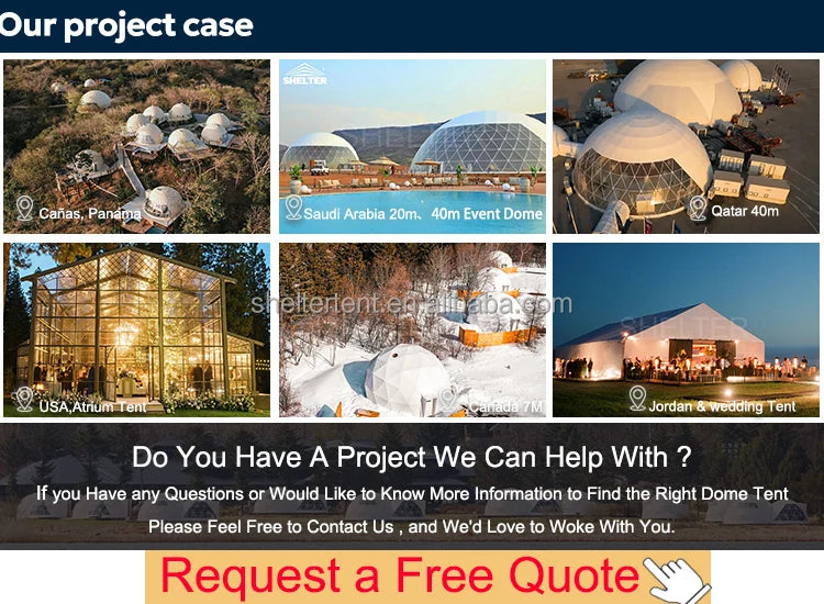 Geodesic Dome Tent 4 Season Waterproof Camping Tent Luxury Glamping Dome Tent PVC Bubble Windproof Garden Outdoor Shelter