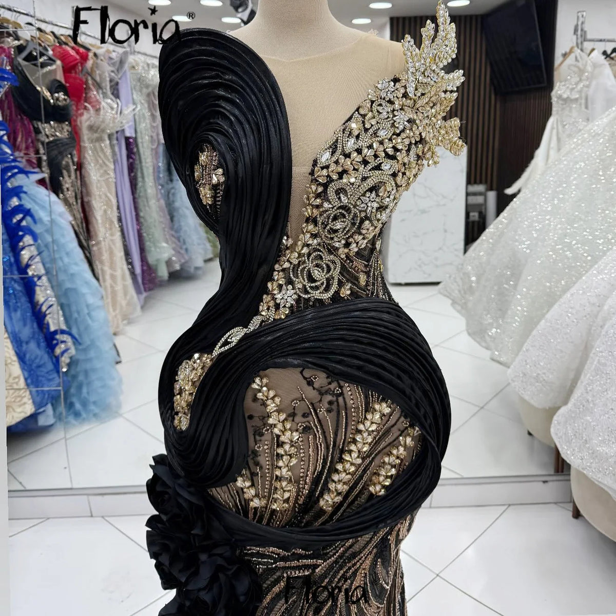 2026 Golden Brown Prom Dress Flowers Embroidery Mermaid Beading Second Reception Gowns Customized Women's Wedding Guest Gowns