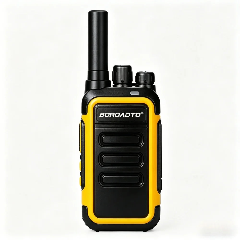 Portable 2PCS Mini Walkie Talkie UHF 400-470MHz Type-C USB Charging VOX 16CH Long Range Two Way Radio for Camping Hotel Hunting