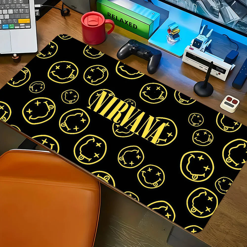Hot Band N-Nirvanas Mouse Pad Non-slip Thickened MousePad Large Writing Lockedge Office Student Gaming Cushion