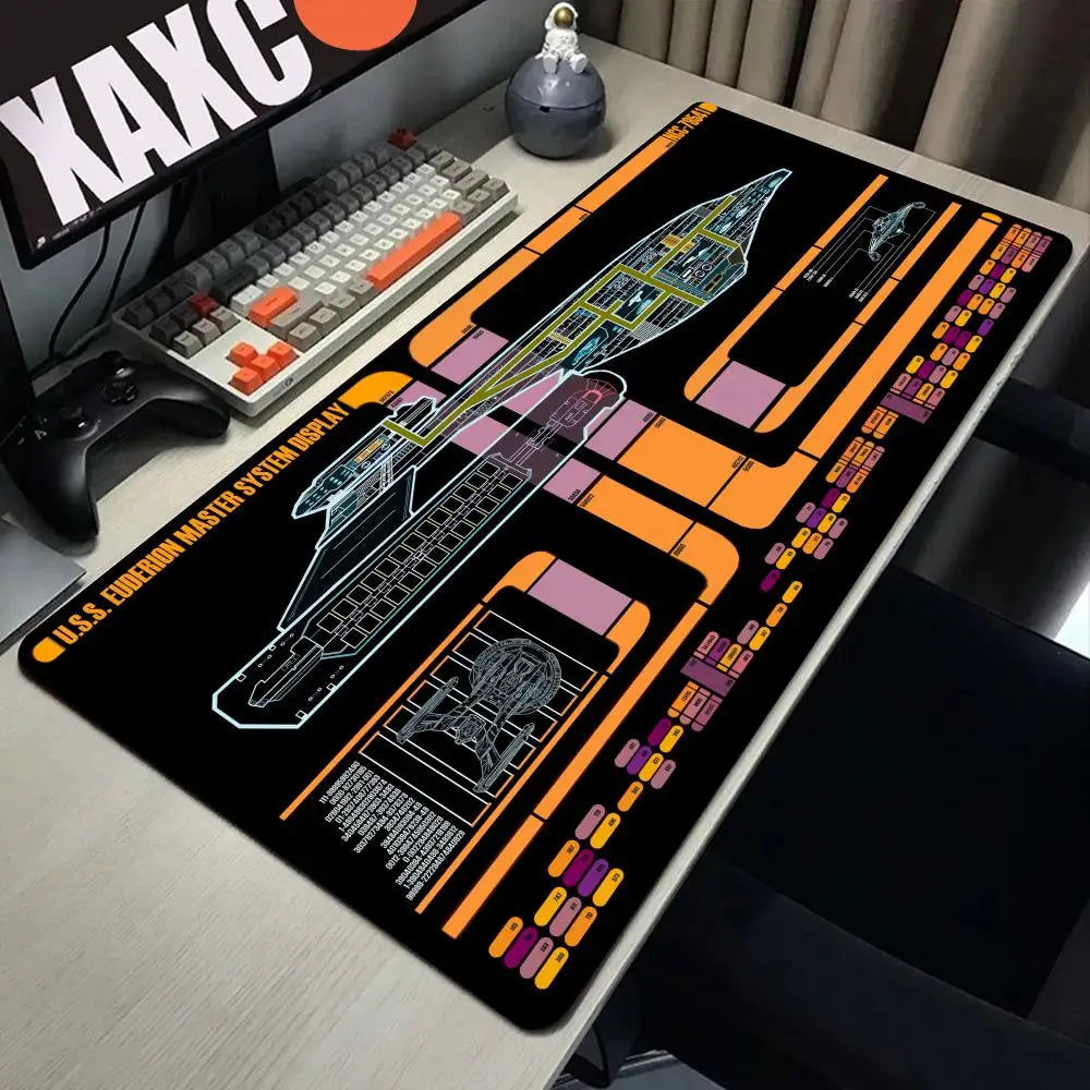 Sci Fi Console Display Table Mat, Jumbo Gamer Mouse Pad, Laptop Pad, Computer Accessories, Game Room Decor, Sci Fi Gifts