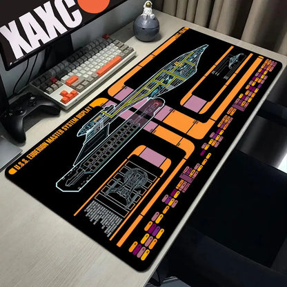Sci Fi Console Display Table Mat, Jumbo Gamer Mouse Pad, Laptop Pad, Computer Accessories, Game Room Decor, Sci Fi Gifts