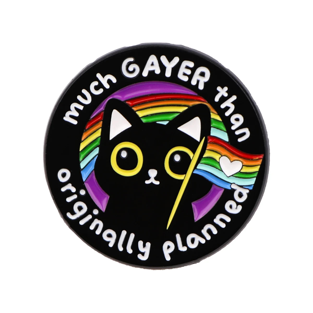 Cute Animal Rainbow Cat Enamel Pin LGBT Gay Brooches for Women Men Lapel Pins Badges on Backpack Gay Accessories Jewelry Gifts