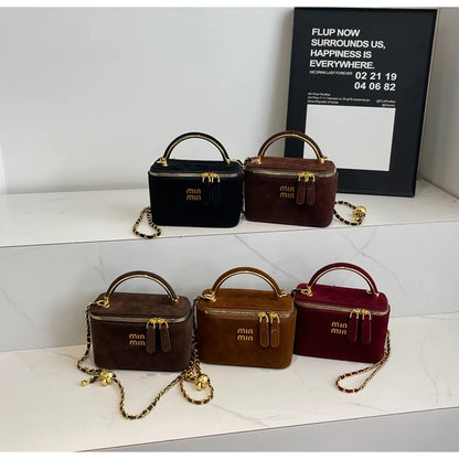 New Frosted Handbags Women's Square Bags Mini Lipstick Cosmetics Packs Ladies Handbags and Purse Niche Shoulder Crossbody Bags