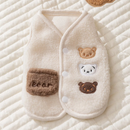 Pet Jacket Clothes For Autumn And Winter Cute Animal Small Dog Clothes Fleece Autumn Vest Fleece Puppy Warm Clothing Cat Clothes