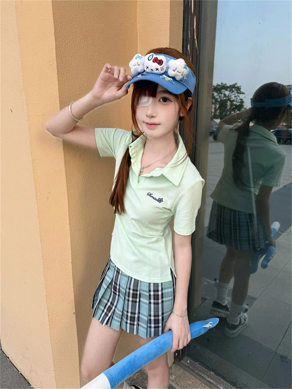 Japanese JK Uniform Polo Shirt and Skirt Suit Spring and Summer Wear Genuine All-match College Style Female Cute Lady Quiet