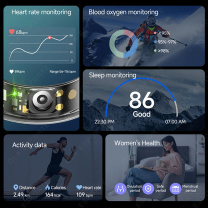 2026 Smart Ring New Technology free gifts Couple Ring for Women Men  Waterproof Sport Rings Heart Rate Pressure Monitor All Size