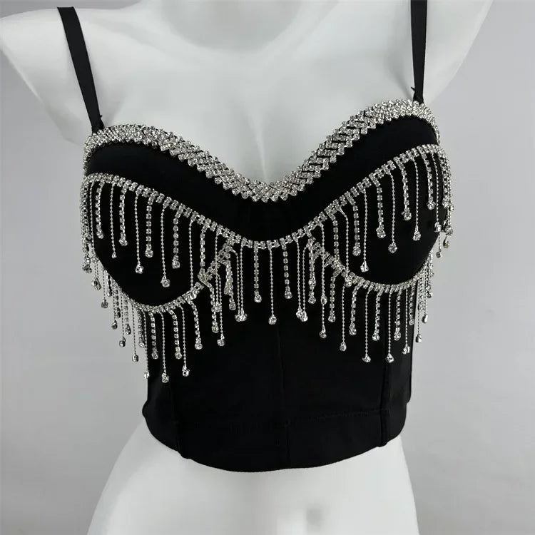 Sexy Party Corset Tops Woman Tank Streetwear Camis Bustier Fashion y2k Crop Top Women Clothes Summer Club Shirt Ladies Bra Blusa
