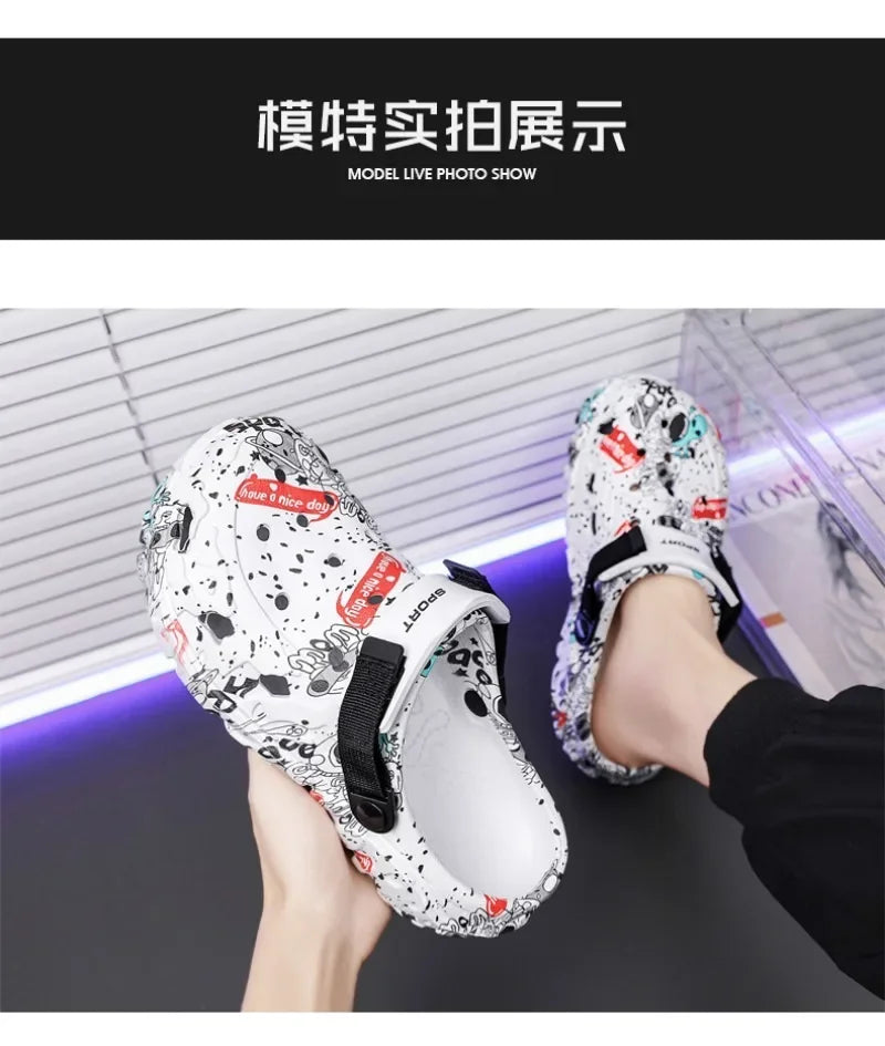 Plus Size 48 49 Men's Summer Clogs Sandals Eva Slippers Men Fashion New Flat Sandals Men Women Leisure Slides Men Casual Shoes