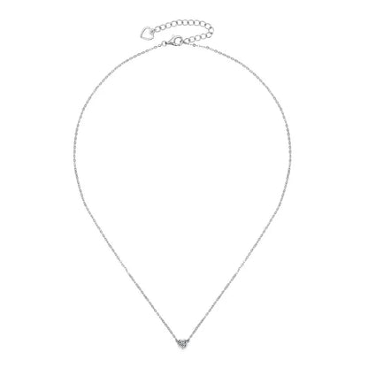 Lnngy 3MM 0.1CT Moissanite Necklace Original 925 Sterling Silver Pendant Necklaces  For Women Delicate Neck Jewellry Gift