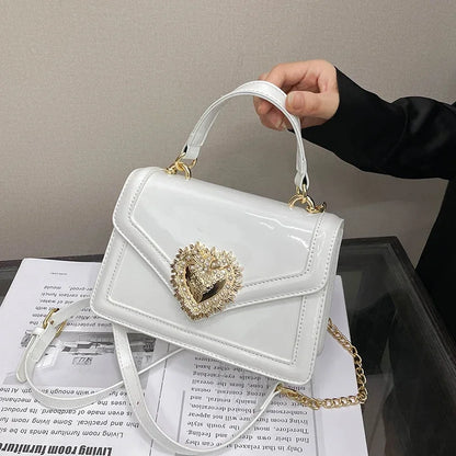 Light Luxury Burgundy Handbags for Women Trendy Versatile Buckle Flip Shoulder Bags Female Casual Commuting Chain Crossbody Bag